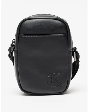 Geanta crossbody de piele ecologica cu fermoar, Negru