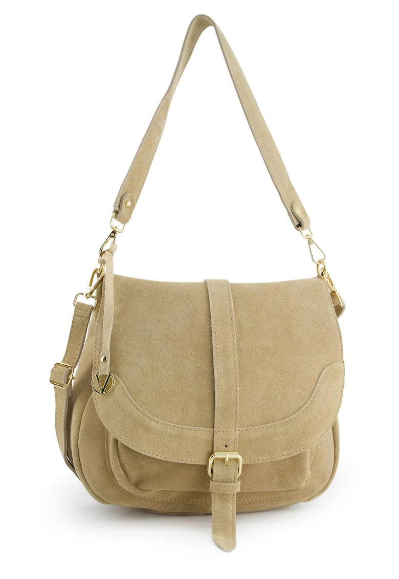 Geanta crossbody din piele intoarsa