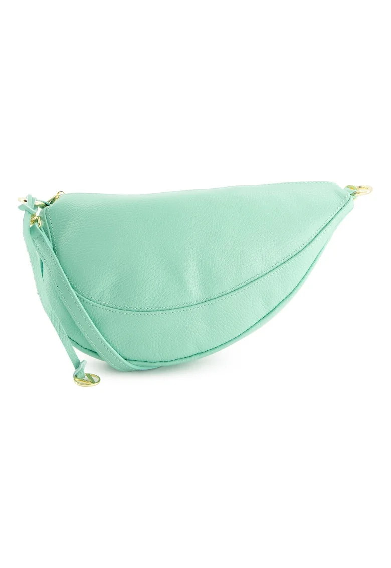 Geanta crossbody cu fermoar si curea ajustabila