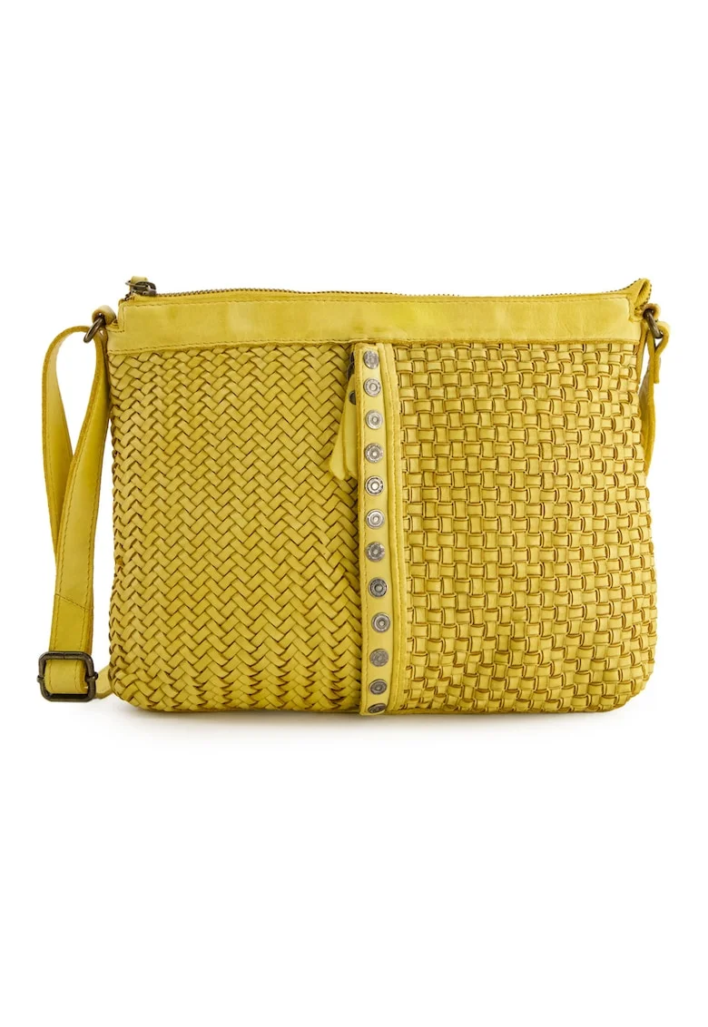Geanta crossbody piele naturala cu logo