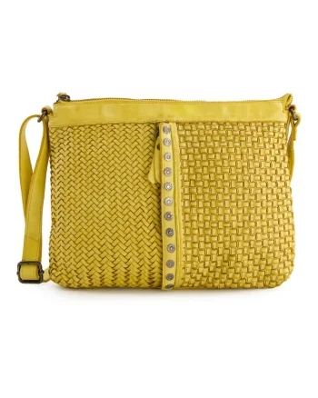 Geanta crossbody piele naturala cu logo
