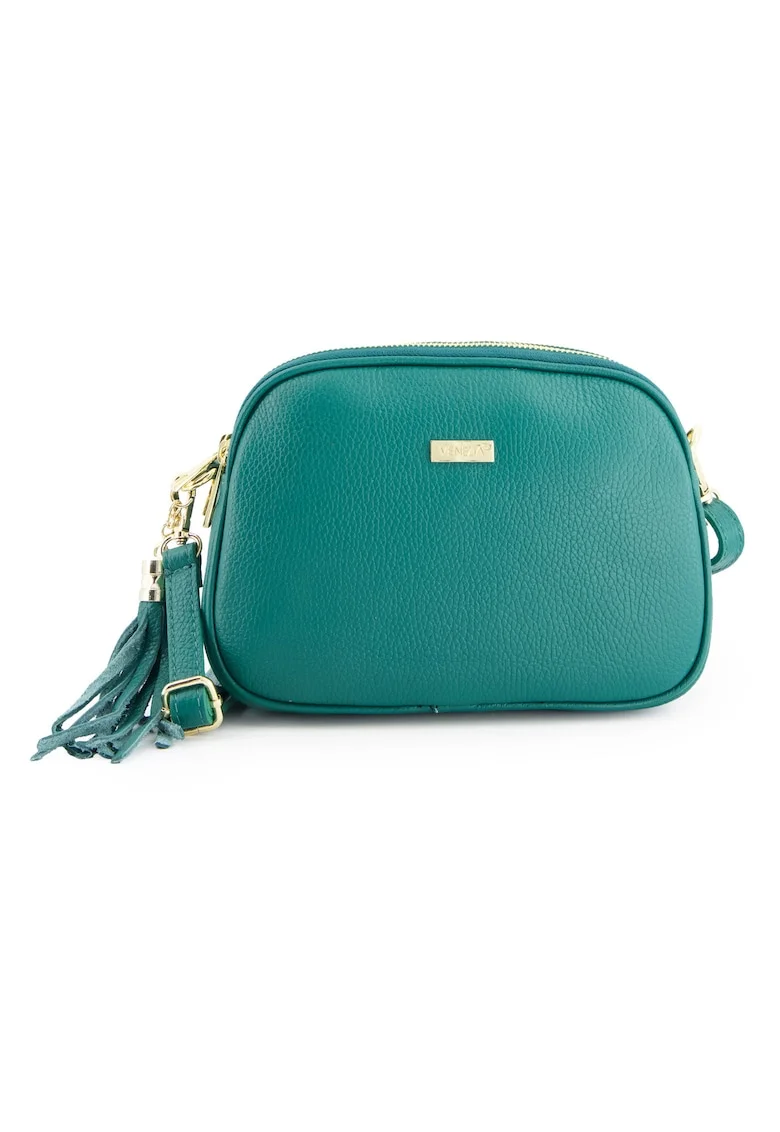 Geanta crossbody din piele cu 3 compartimente