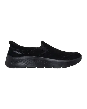 Pantofi sport slip-ins Go Walk Flex- Rue din piele intoarsa, Negru