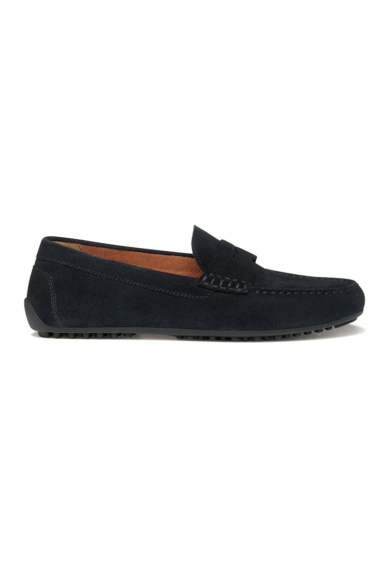 Pantofi loafer Spherica Ecub slip-on din piele intoarsa, Albastru ultramarin