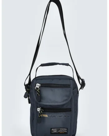 Geanta crossbody cu buzunare multiple, Gri antracit
