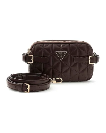 Geanta crossbody matlasata Paisleigh, Maro inchis