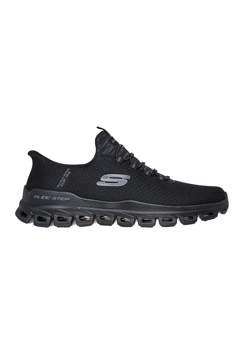 Pantofi sport slip-ins din material textil Glide-Step Noxus, Albastru prafuit/Negru stins