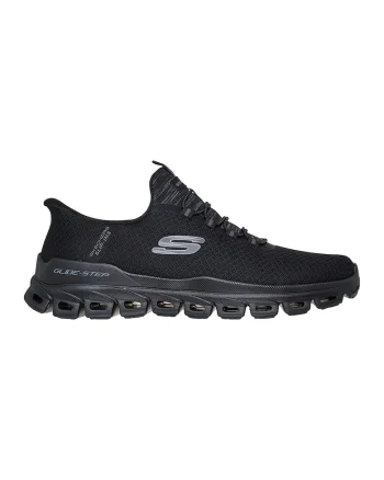 Pantofi sport slip-ins din material textil Glide-Step Noxus, Albastru prafuit/Negru stins