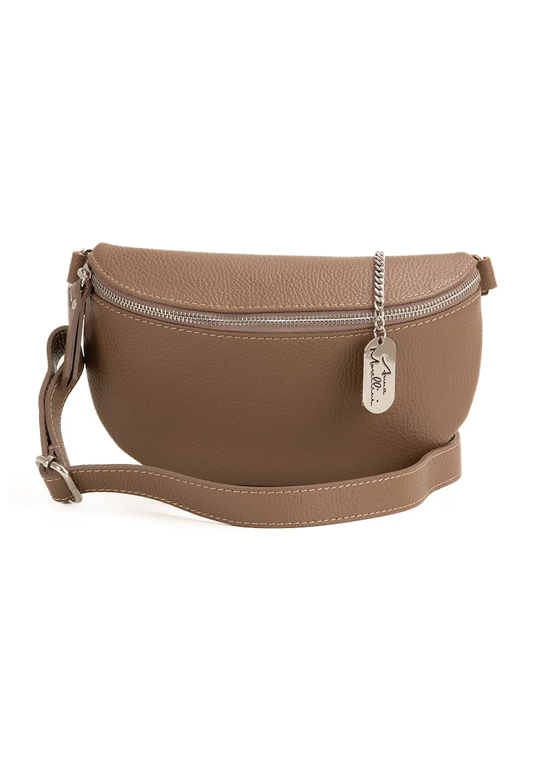 Geanta crossbody de piele Berenice, Maro camel