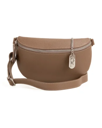 Geanta crossbody de piele Berenice, Maro camel