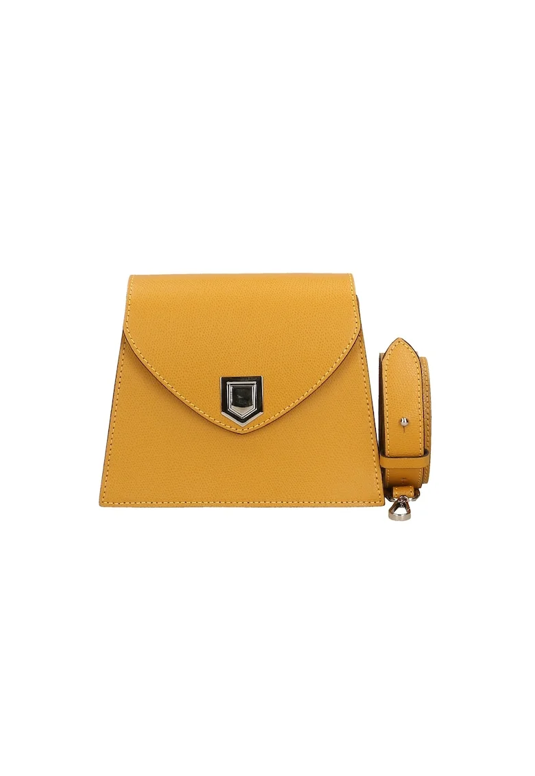 Geanta crossbody de piele, Maro deschis