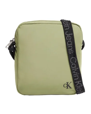 Geanta crossbody cu model uni si bareta ajustabila, Verde/Verde sparanghel