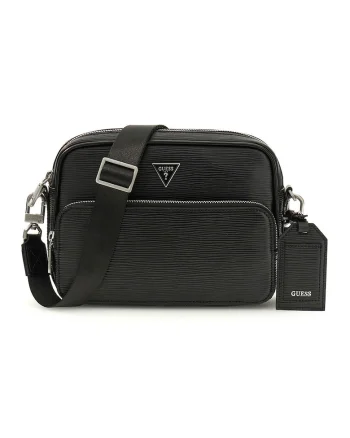 Geanta crossbody cu fermoar Milano, Negru