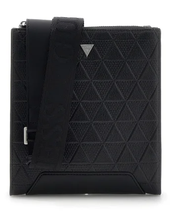 Geanta crossbody cu bareta logo Torino, Negru
