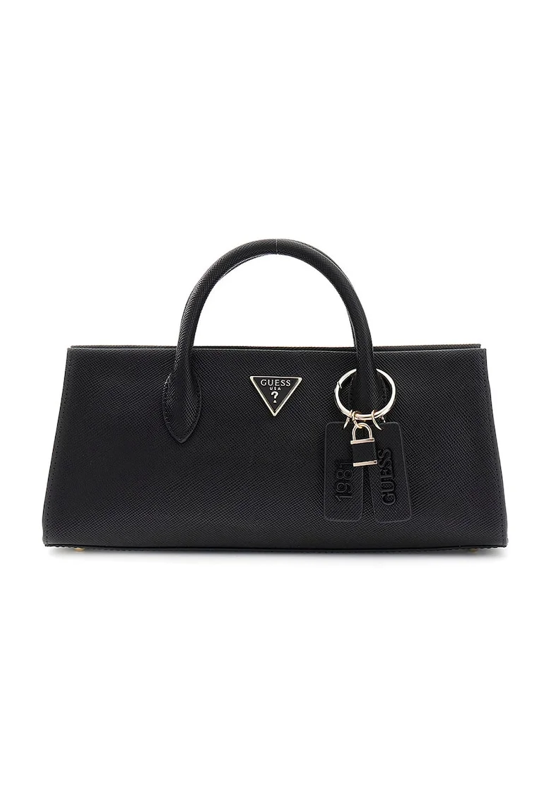 Geanta crossbody din piele ecologica cu bareta detasabila Noelle, Negru