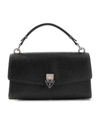Geanta crossbody din piele ecologica cu inchidere cu clapa Patsie, Negru