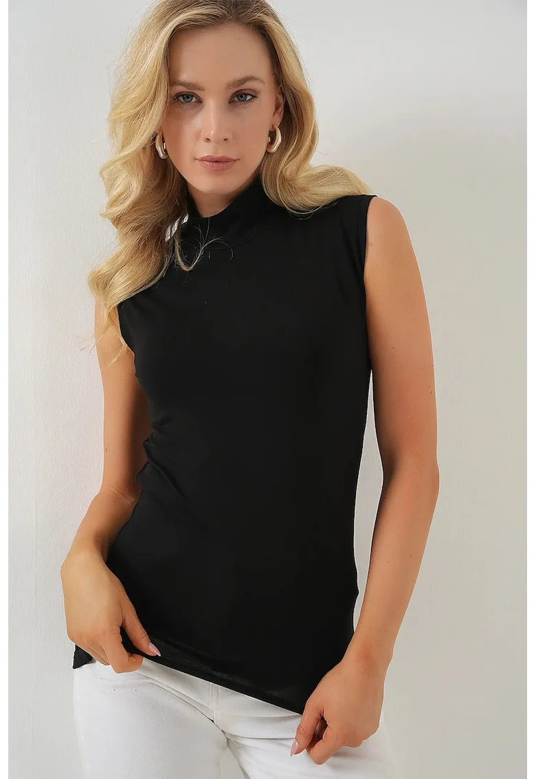 Body  fara maneci, jerseu, negru,