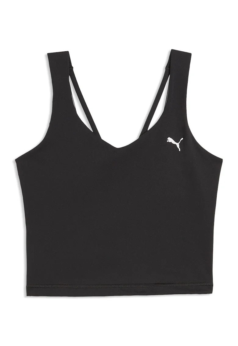 Bustiera cu logo pentru fitness Strong, Negru