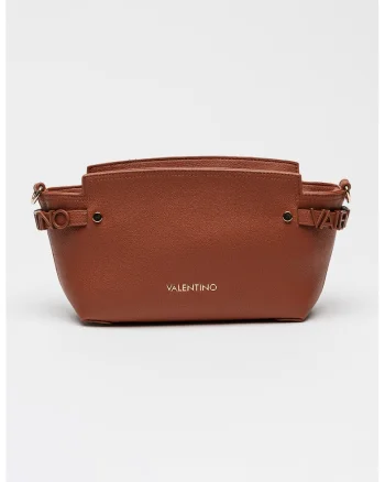 Geanta crossbody cu detaliu logo, Maro scortisoara