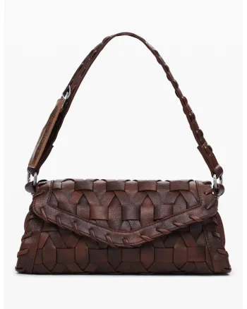 Geanta crossbody din piele ecologica, Maro
