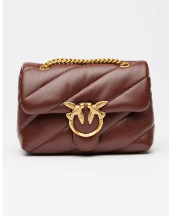 Geanta crossbody de piele Love Puff, Visiniu