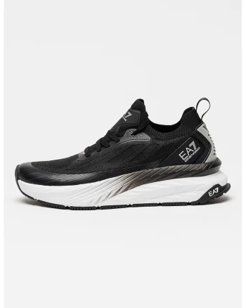 Pantofi sport slip-on cu insertii din plasa si model unisex, Negru