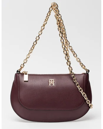 Geanta crossbody cu bareta de lant Glam, Violet tyrian