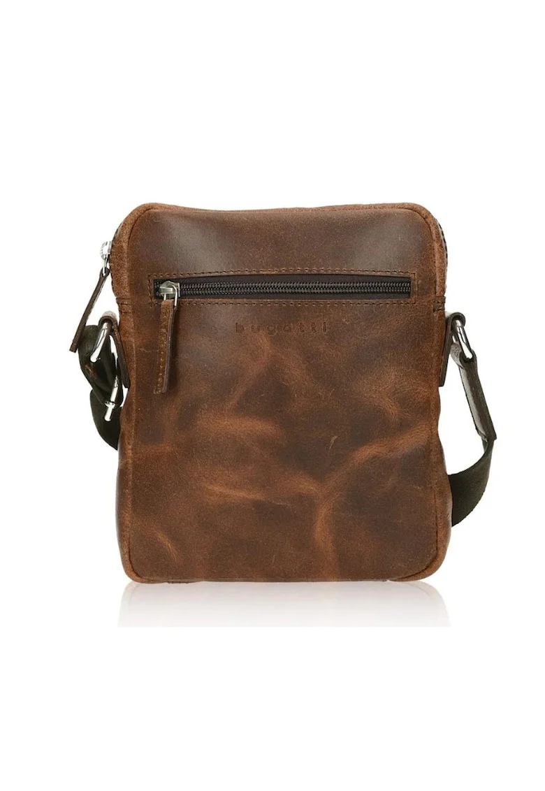 Geanta de umar crossbody barbati,  seria Segno, 495480, Maro cognac