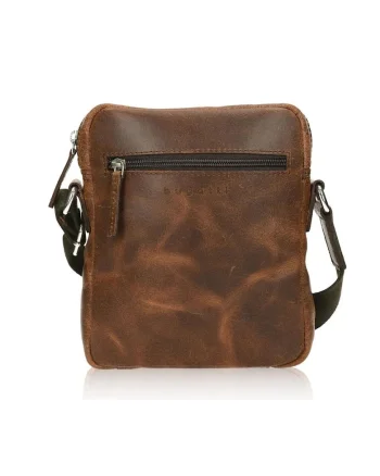 Geanta de umar crossbody barbati,  seria Segno, 495480, Maro cognac