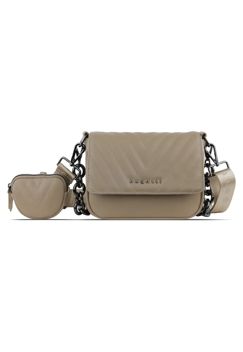 Geanta crossbody dama, model SIRA, Crem mat, 20 x 15 x 6 cm