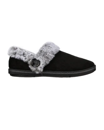 Papuci de casa slip-on Cozy Campfire Fresh Toast, Negru/Gri