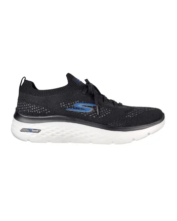 Pantofi sport slip-on de plasa cu aspect tricotat Go Walk Hyper Burst, Negru/Gri