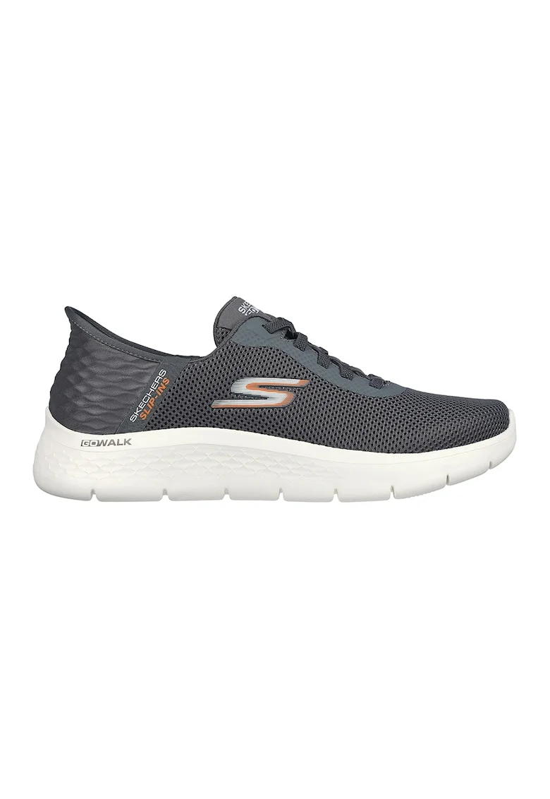 Pantofi sport slip-in din plasa cu detalii logo Go Walt Fles, Gri