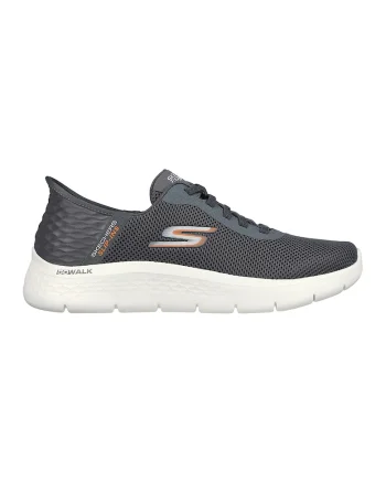 Pantofi sport slip-in din plasa cu detalii logo Go Walt Fles, Gri