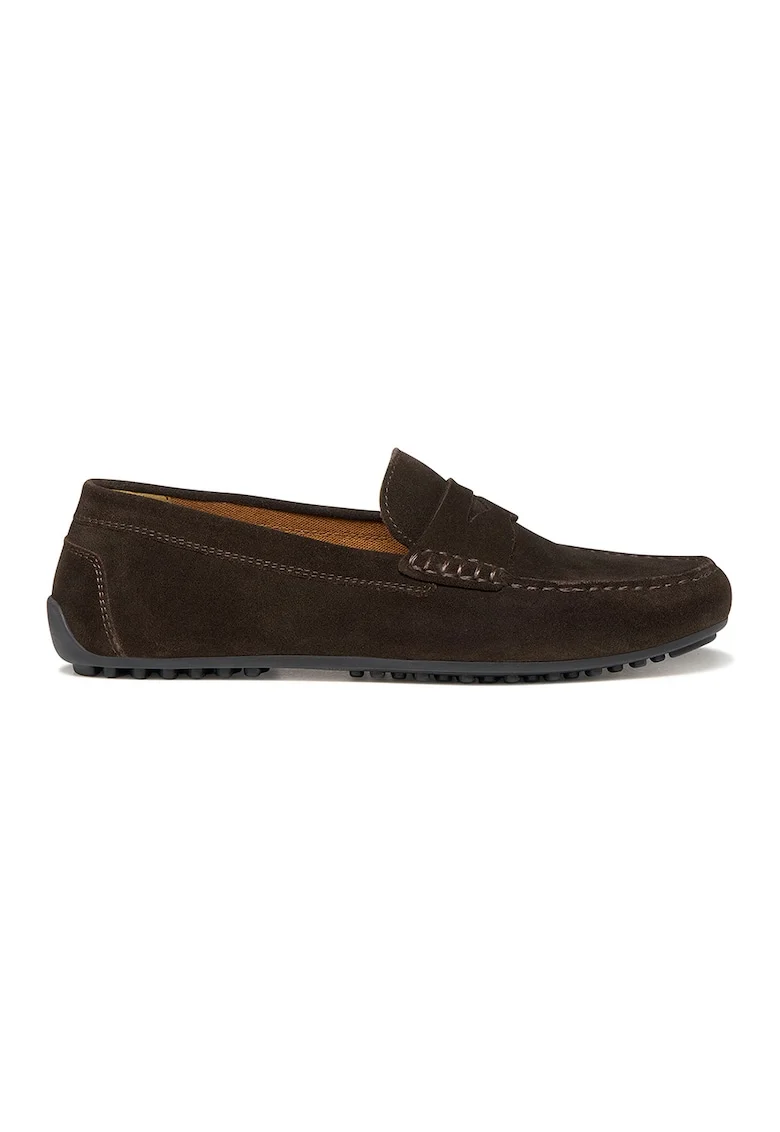 Pantofi loafer Spherica Ecub slip-on din piele intoarsa