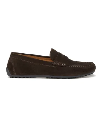 Pantofi loafer Spherica Ecub slip-on din piele intoarsa