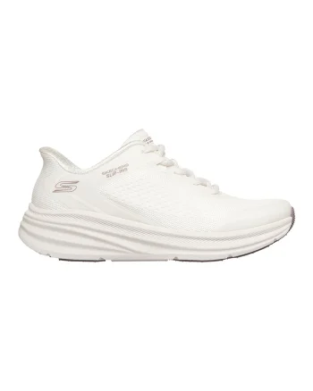 Pantofi sport Bobs Skillz Slip-ins cu model uni, Alb murdar