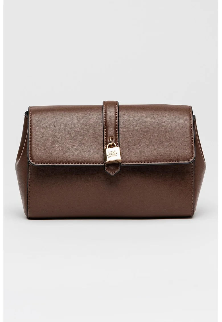 Geanta crossbody din piele Autograph, Maro