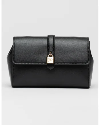 Geanta crossbody din piele Autograph, Negru