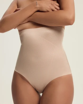 Chiloti modelatori dama cu talie inalta, Bej, Shapy, Bej