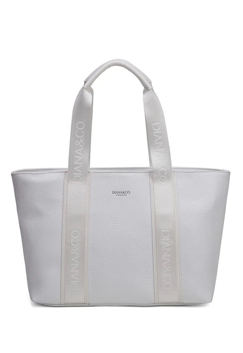 Geanta crossbody din piele ecologica Elara, Alb