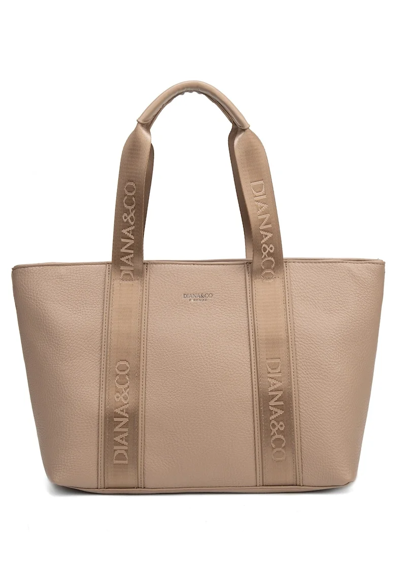 Geanta crossbody din piele ecologica Elara, Maro taupe