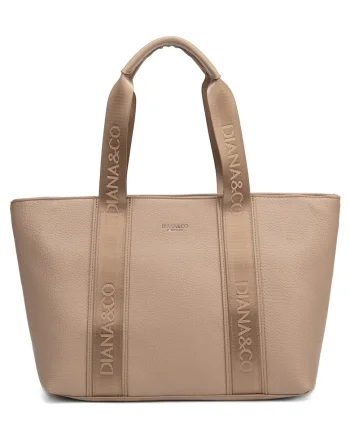 Geanta crossbody din piele ecologica Elara, Maro taupe
