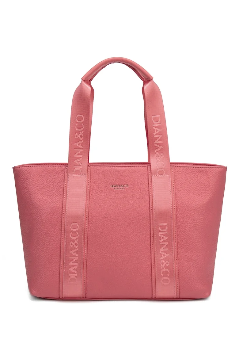 Geanta crossbody din piele ecologica Elara, Roz
