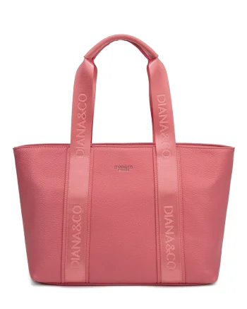 Geanta crossbody din piele ecologica Elara, Roz