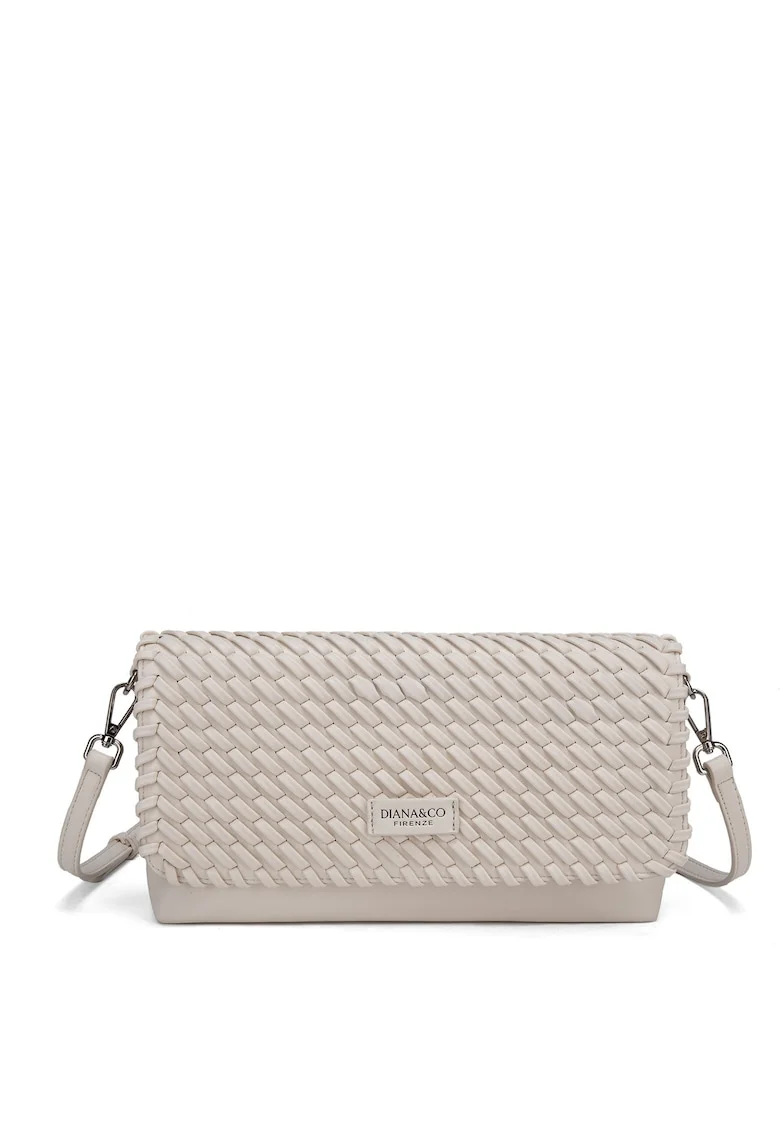 Geanta crossbody de piele ecologica cu aspect texturat Eirwen, Bej