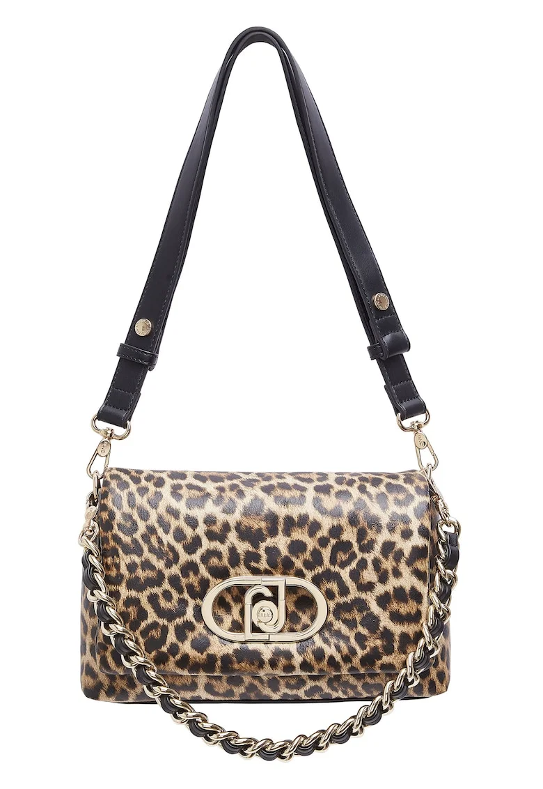Geanta crossbody cu animal print Lapuffy, Bej