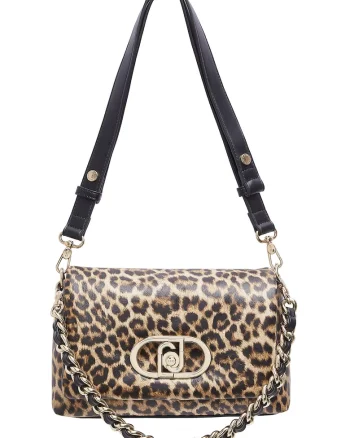 Geanta crossbody cu animal print Lapuffy, Bej