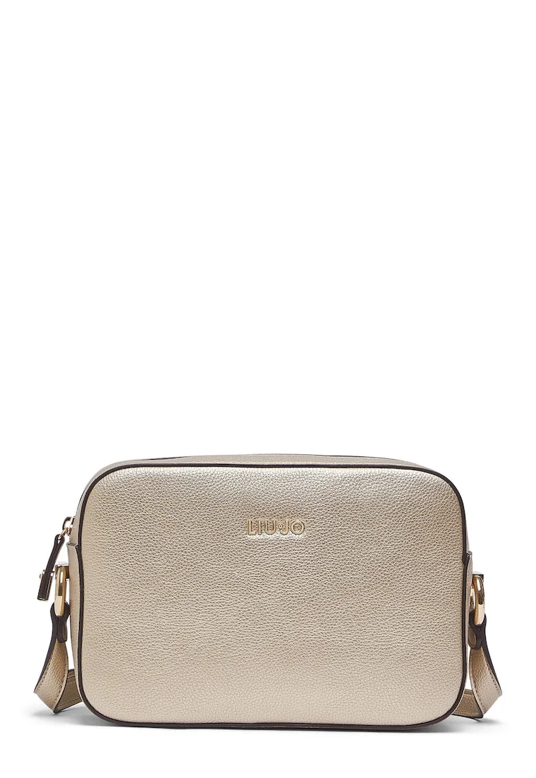 Geanta crossbody din piele ecologica, Auriu