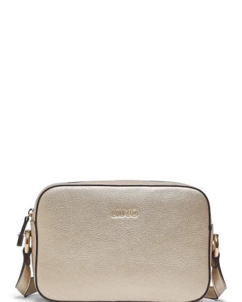 Geanta crossbody din piele ecologica, Auriu